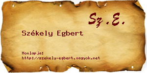 Székely Egbert névjegykártya